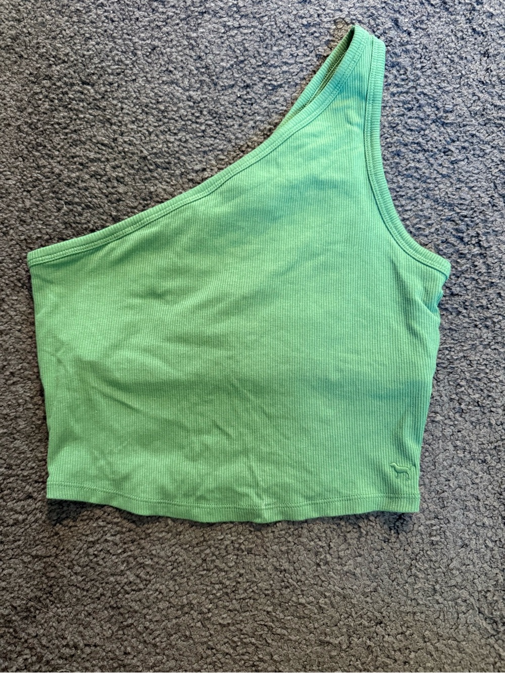 NWT Pink Victorias Secret cropped one shoulder green top Small